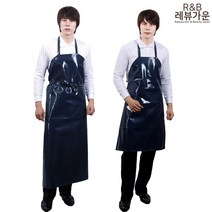 레뷰가운 AV80 국산 양면방수앞치마 PU 김장앞치마 물앞치마 완전방수 앞치마, AV80_곤색L, 1개