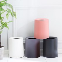인테리어 원형 휴지통 8L/12L 1+1, 화이트, 8L 1+1
