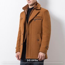 도오빠 남성 모직 자켓 캐주얼 재킷 가을 겨울 반코트 하프 따뜻한