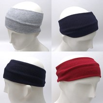 BMK OM 심플 골지 무지 면 헤어밴드 남녀공용 프리사이즈