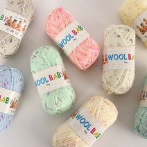 [앵콜스] 울베이비실 뜨개실 털실, 31374 소라캔디땡땡