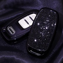 오토데코 아우디(AUDI)키케이스 키홀더 키커버 악세사리, 아우디 블링스톤 키케이스:블랙(키링포함안됨)