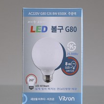 비츠온 LED볼램프 10W G80사이즈 볼구 주광색, 상품명참조, 1개
