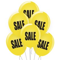 즐거운파티랑 인쇄풍선20개, M58 세일노랑(20개)