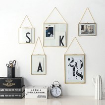 사인모아 골드 프레임 벽걸이형 접이식 유리액자 인테리어소품 골드빈티지액자, 골드/벽걸이형/접이식