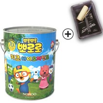 노루페인트 뽀로로 키즈 바이오 페인트 3.8L 반광 간단세트, 민트3