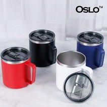 오슬로 아웃백2 이중진공 뚜껑스텐머그컵 420ml, 블루