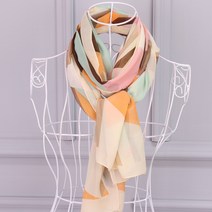 앙상블 색종이 쉬폰 스카프
