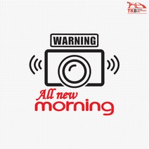 티커벨 올뉴모닝 로고 블랙박스 데칼스티커 TKBL-50, 블랙