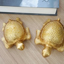 황금바다거북이장식 2P 마블거북이장식
