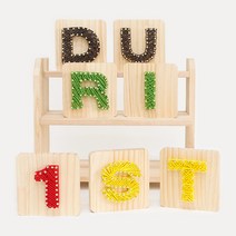 인트리협동조합 DIY 목공체험 목공수업 만들기재료 - 스트링아트세트(알파벳), M