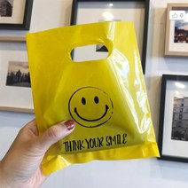 베스트팩 스마일 비닐쇼핑백(50매) 미니 15*18cm 귀여운 포장봉투
