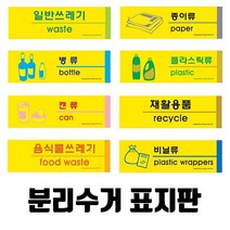 분리수거 표지판(옵션선택)/분리수거 재활용 분리수거함 재활용분리수거함 표지판 포맥스, 종이류-1528, 1개