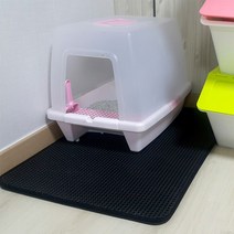 애니프랜즈 이중벌집 고양이 화장실 매트, 블랙