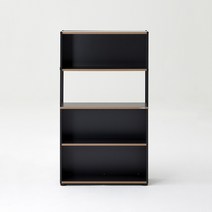 듀오백 라이트오피스 4단프레임책장A CF084B2(800x1400), 블랙