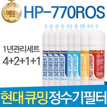 현대 큐밍 HP-770ROS 고품질 정수기필터 호환 1년세트, 선택02_2년관리세트(8+4+1+2=15개)
