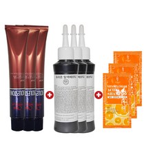 웰라 뉴 콜레스톤 염색약 80g 3개 + 산화제 80ml 산성샴푸파우치, 4/07-베이지브라운(새치커버)