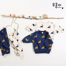 유콩이 유아 아동 공룡 상하복세트 공용 상하 바지세트