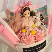발레레슨 미미인형 꽃다발 악세사리 세트 (썸벨리나 플라워 제작 졸업식 입학식 수료식 발표회 생일잔치), 레인보우 머리띠