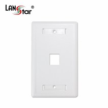 랜스타 벽부형 삽입형아웃렛 Wall plate (1port 2port 4port 6port), 1port(LS-WP23-1P)