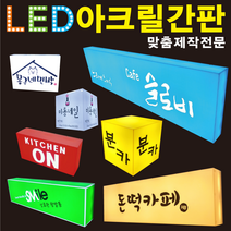 태광아크릴 LED 아크릴 간판(무료시안), 단면형_60X40X10