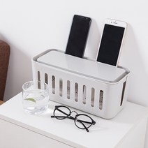 하모니 멀티탭 정리함, 아이보리, 1개