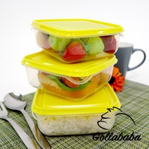 이케아 보관용기 3P 밀폐용기 도시락통 냉장고정리