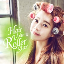 셀리본 롤스타 스펀지/슬리핑 헤어롤 핑크하트, 중형 4pcs