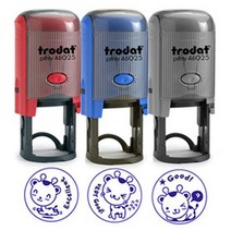 [자동스탬프] Trodat_Excellent 3단계 세트 칭찬도장 (46025), 바이올렛(청보라), 1.팬더
