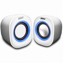 귀여운 PC 스피커 / 2채널 / USB 전원 / 3.5mm / 6W / 사운드강화 / 노트북 데스크탑 완벽 조화 / 블랙블루, 264270-2