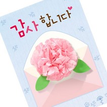 색지청 카네이션카드 (EVA만들기 종이접기) 엽서, 6.카네이션카드(종이접기)