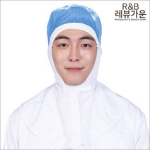 레뷰가운 CA81 식품위생모 벨크로 방진 위생모자 마스크걸이 위생검사 제약 연구소 공장 작업, CA81_블루L