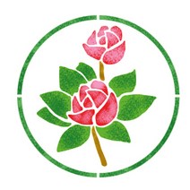 대문닷컴 [대문닷컴]스텐실도안(ST-2100)붉은 연꽃, 1개