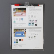 국산 펜홀더 클립보드 파일철 화일철 A4 서류 받침대, 그린