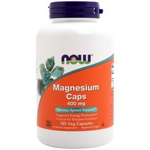 Now Foods 마그네슘 캡 400mg 베지 캡슐, 180개입, 1개