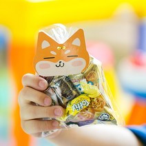 어린이집생일선물 생일답례품 알콩달콩 간식5종+예쁜문구 스티커무료+앙증앙증 귀요미포장 과자 선물세트, 1set, 1YPD_알콩달콩(강쥐)