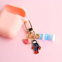 스마트커버 야구키링 에어팟키링 에어팟케이스, 로켓맨 핑크