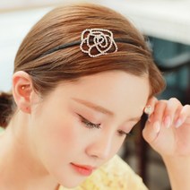 미스21 403_장미한송이 헤어밴드 머리띠 헤어악세사리