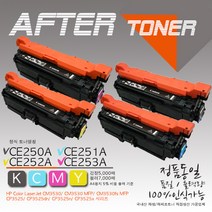 HP 프린터 컬러 레이저젯 CM3530 MFP 토너(재생토너), 1개, 3_CE252A 노