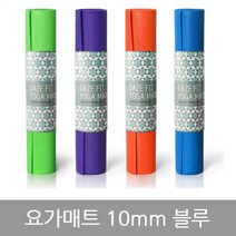 PVC 국민 요가매트 5mm 블루 체육관 바닥 얇은 미니