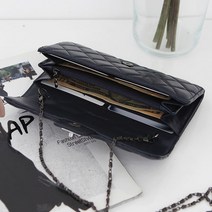 양가죽 패션 코코 퀼팅 클러치 장지갑