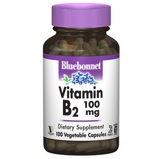 Bluebonnet 비타민 B-2 100 mg 베지터블 캡슐, 100개입