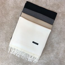 아르지아 보웬 캐시 미어 머플러 숄 남여공용 목도리 (블랙 그레이 베이지 아이보리)