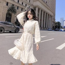로즈드림 데일리원피스 겨울 하객원피스 연말파티룩 망년회 신년회 코디 원피스fkaud