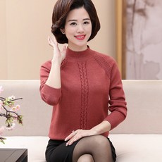 겨울 중년 엄마 기모 반폴라 스웨터 15 DGI15 556773519670_kpdH