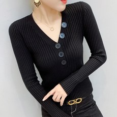 가을용 여성 브이넥니트13 MID13 599719337290