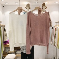 브이넥니트 부클브이넥니트 롱니트 브이넥니트L13