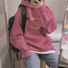 여자 오버핏 자수 보웬 맨투맨 T0141