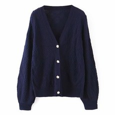 센슈얼드림 여자 라운드니트 브이넥니트 가디건 스웨터 10 Y, 화이트