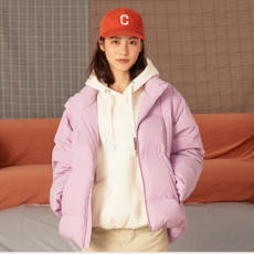 NII (엔아이아이) 여성 핏이 예쁜 C컬핏 오버핏 숏 푸퍼 오리털 점퍼 다운